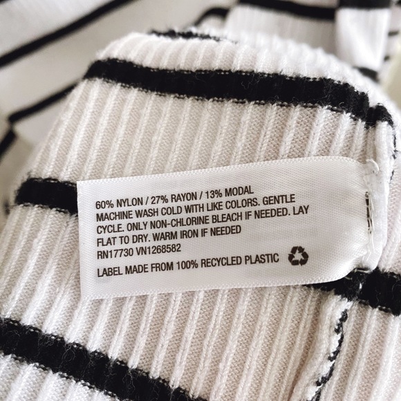 Target A New Day Black & White Ribbed Turtleneck - Picture 3 of 5